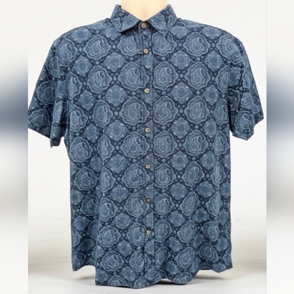 Ted Baker Navy Paisley Casual Shirt